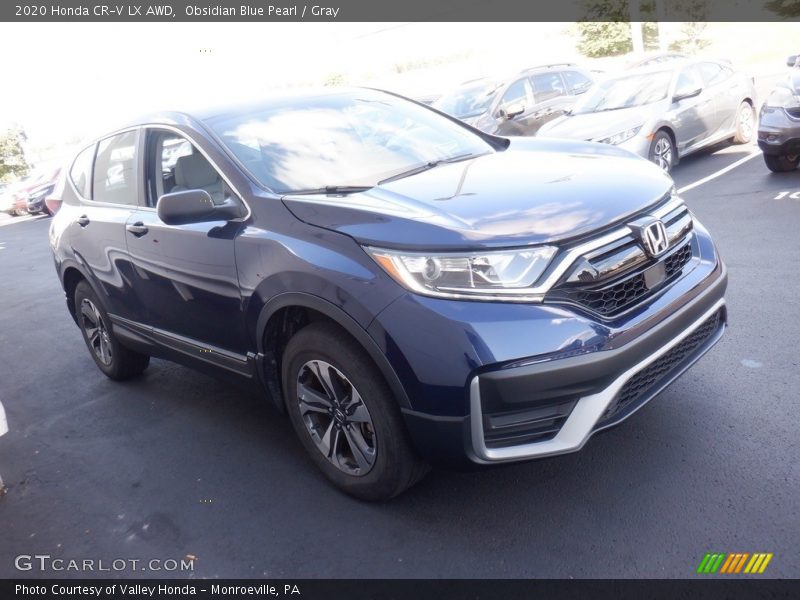 Obsidian Blue Pearl / Gray 2020 Honda CR-V LX AWD