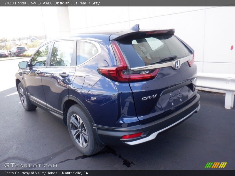 Obsidian Blue Pearl / Gray 2020 Honda CR-V LX AWD