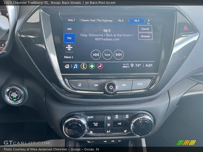 Mosaic Black Metallic / Jet Black/Red Accent 2023 Chevrolet TrailBlazer RS