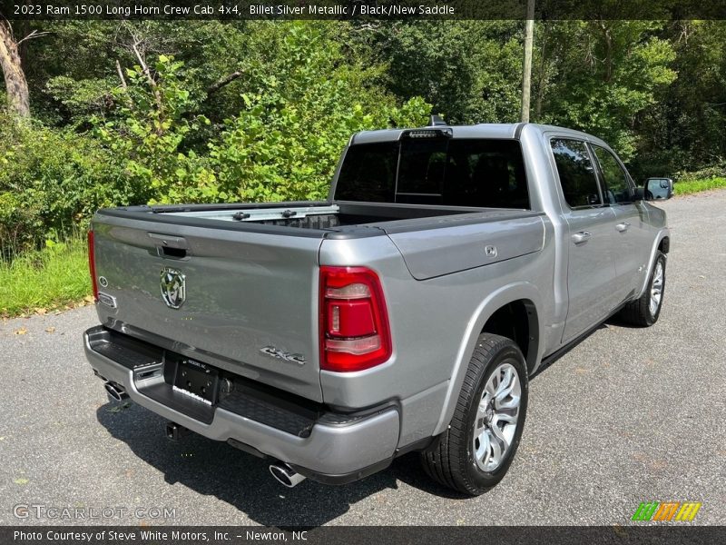 Billet Silver Metallic / Black/New Saddle 2023 Ram 1500 Long Horn Crew Cab 4x4