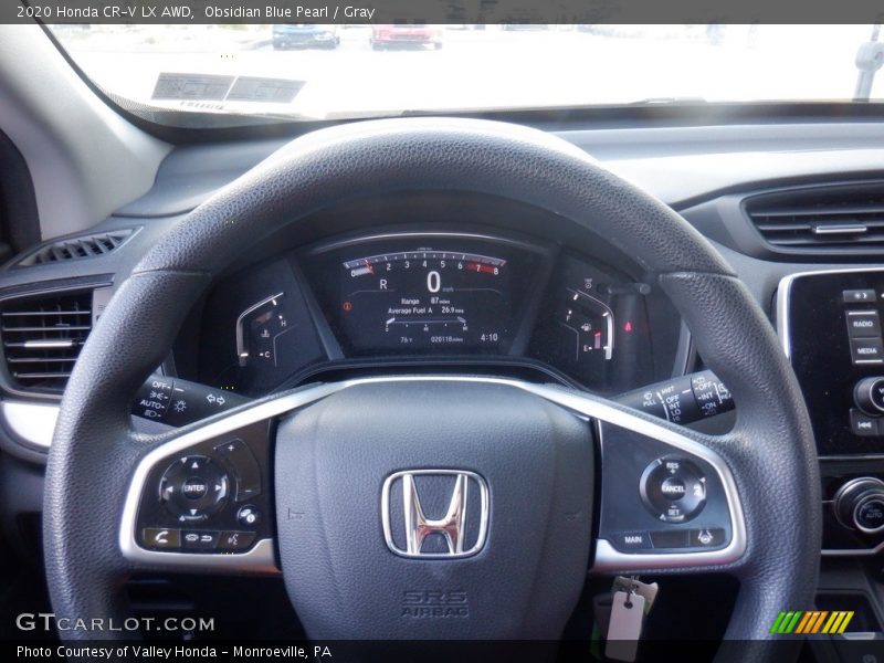 Obsidian Blue Pearl / Gray 2020 Honda CR-V LX AWD