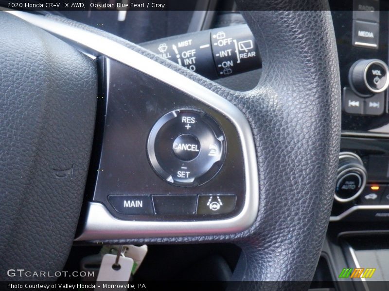 Obsidian Blue Pearl / Gray 2020 Honda CR-V LX AWD