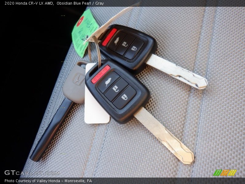 Obsidian Blue Pearl / Gray 2020 Honda CR-V LX AWD