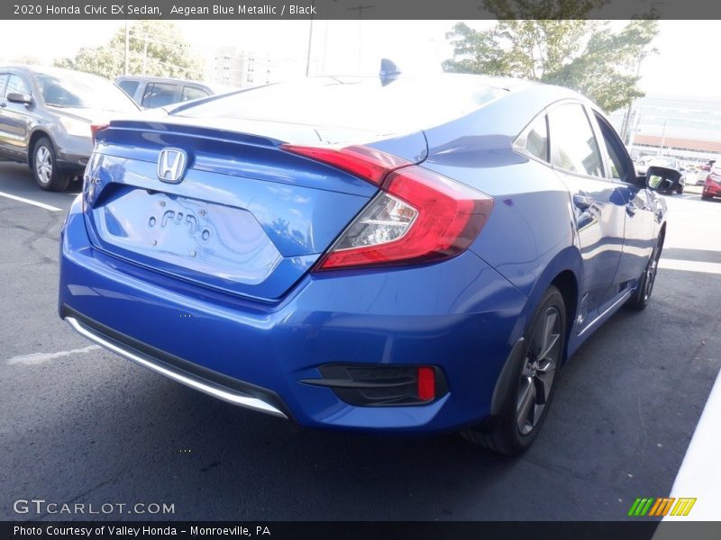 Aegean Blue Metallic / Black 2020 Honda Civic EX Sedan
