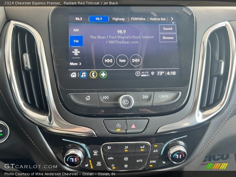 Controls of 2024 Equinox Premier