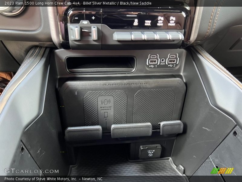 Billet Silver Metallic / Black/New Saddle 2023 Ram 1500 Long Horn Crew Cab 4x4