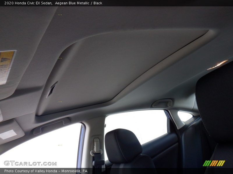 Aegean Blue Metallic / Black 2020 Honda Civic EX Sedan