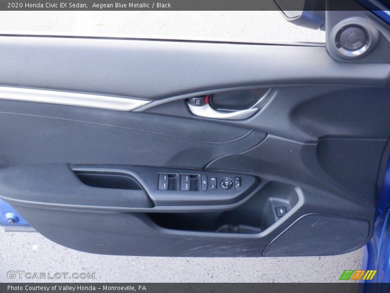 Aegean Blue Metallic / Black 2020 Honda Civic EX Sedan