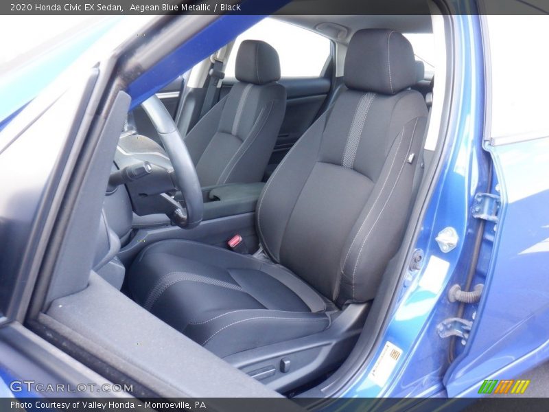 Aegean Blue Metallic / Black 2020 Honda Civic EX Sedan