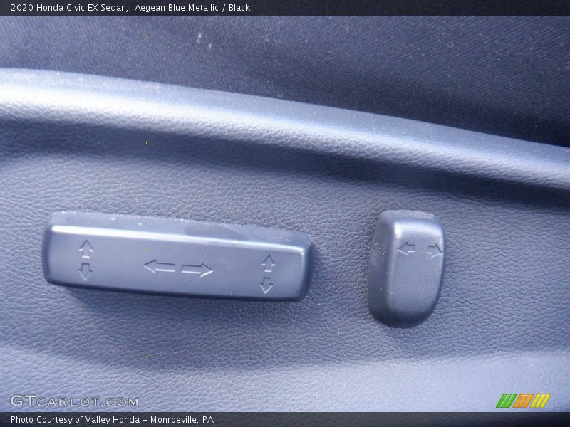 Aegean Blue Metallic / Black 2020 Honda Civic EX Sedan