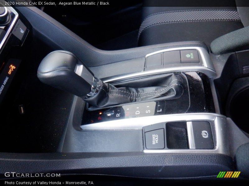 Aegean Blue Metallic / Black 2020 Honda Civic EX Sedan