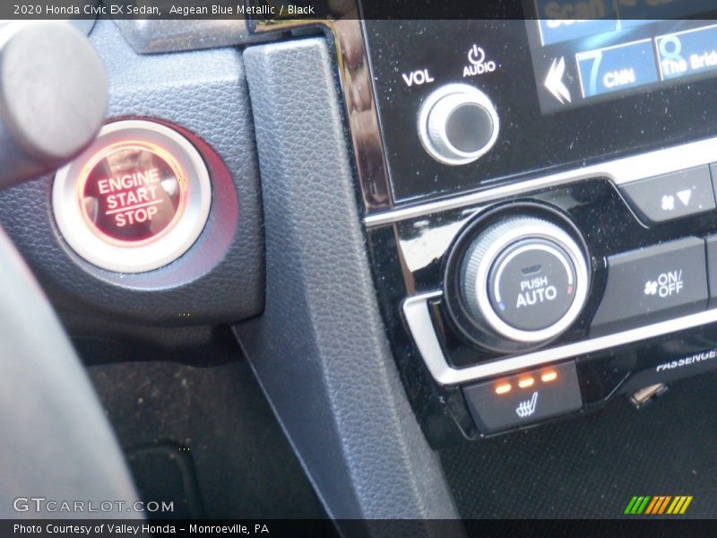 Aegean Blue Metallic / Black 2020 Honda Civic EX Sedan