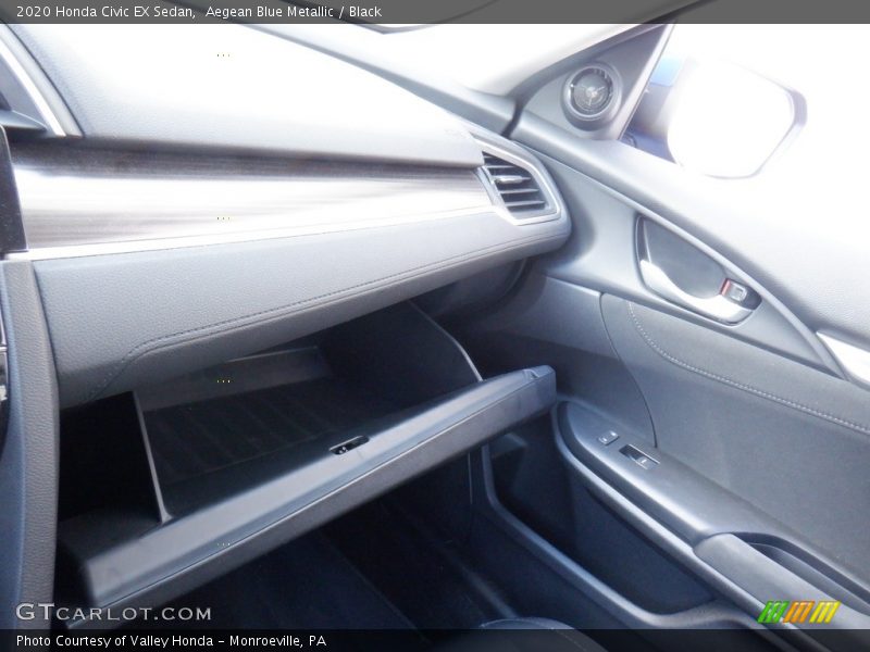 Aegean Blue Metallic / Black 2020 Honda Civic EX Sedan