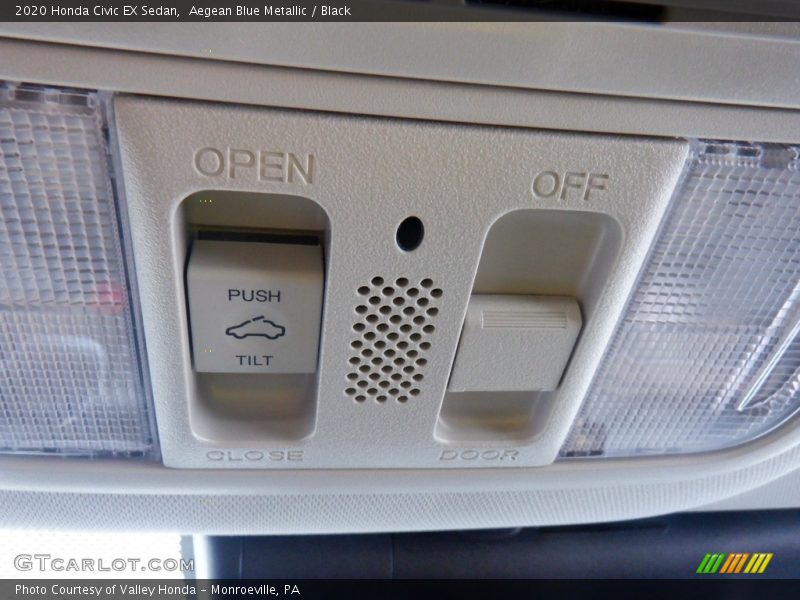 Aegean Blue Metallic / Black 2020 Honda Civic EX Sedan