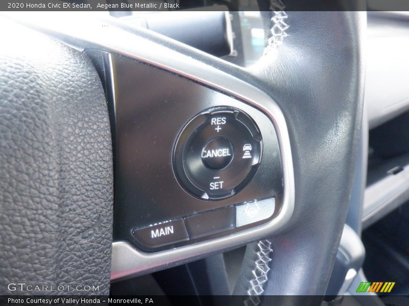 Aegean Blue Metallic / Black 2020 Honda Civic EX Sedan