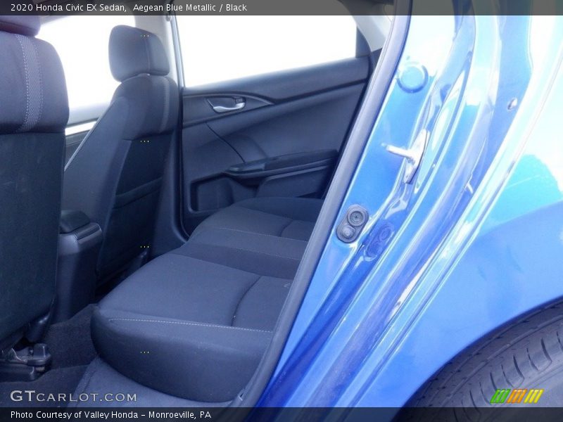 Aegean Blue Metallic / Black 2020 Honda Civic EX Sedan