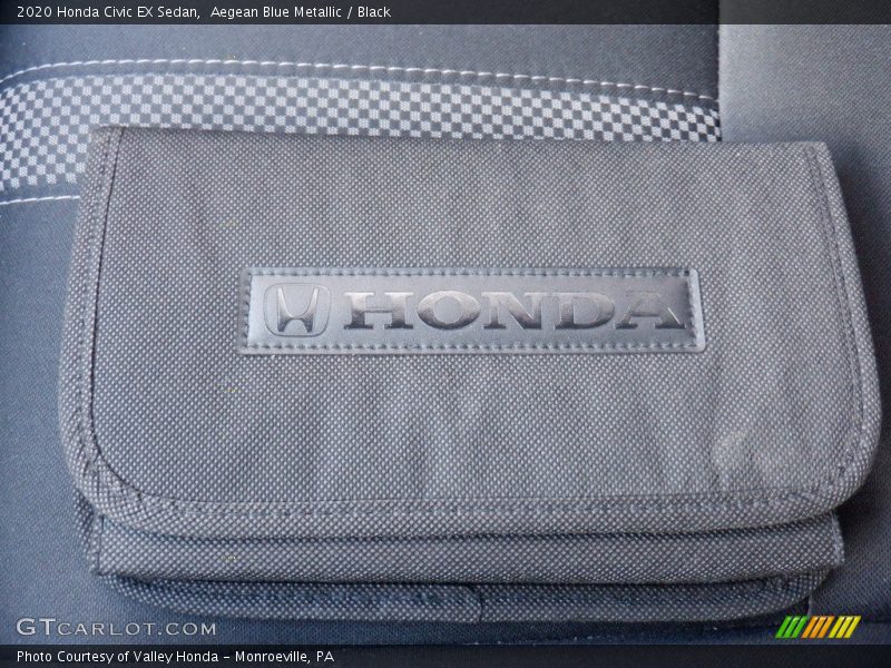 Aegean Blue Metallic / Black 2020 Honda Civic EX Sedan