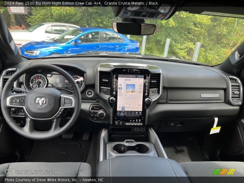 Dashboard of 2024 1500 Big Horn Night Edition Crew Cab 4x4
