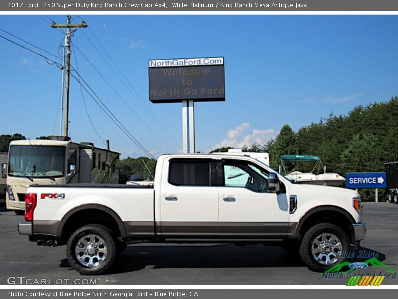 White Platinum / King Ranch Mesa Antique Java 2017 Ford F250 Super Duty King Ranch Crew Cab 4x4