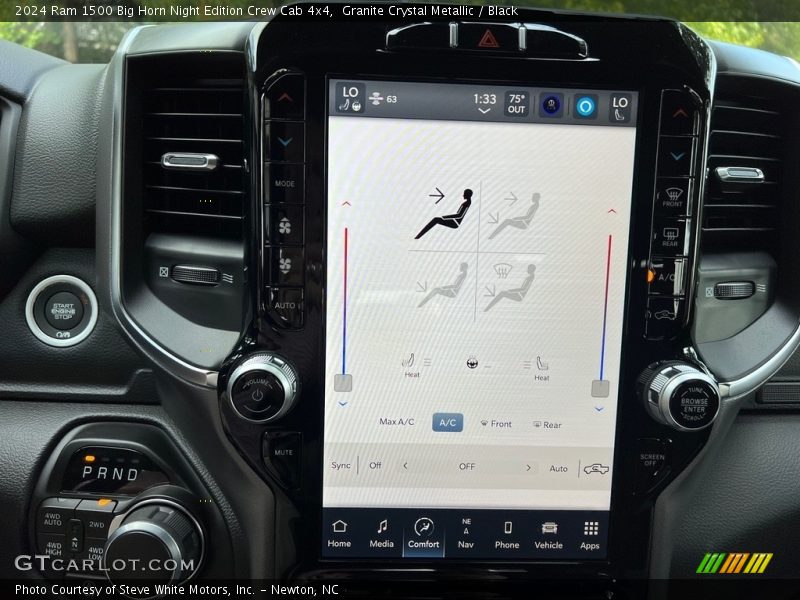 Controls of 2024 1500 Big Horn Night Edition Crew Cab 4x4