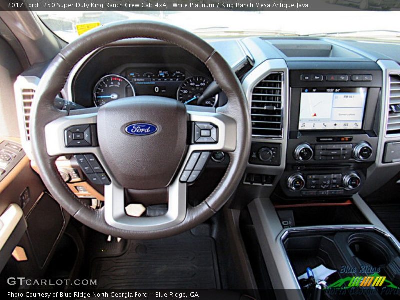 White Platinum / King Ranch Mesa Antique Java 2017 Ford F250 Super Duty King Ranch Crew Cab 4x4