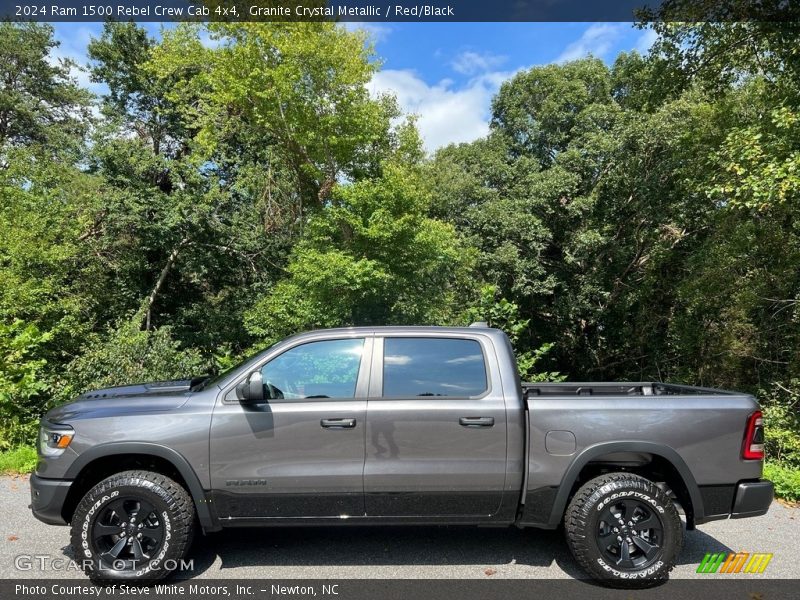Granite Crystal Metallic / Red/Black 2024 Ram 1500 Rebel Crew Cab 4x4