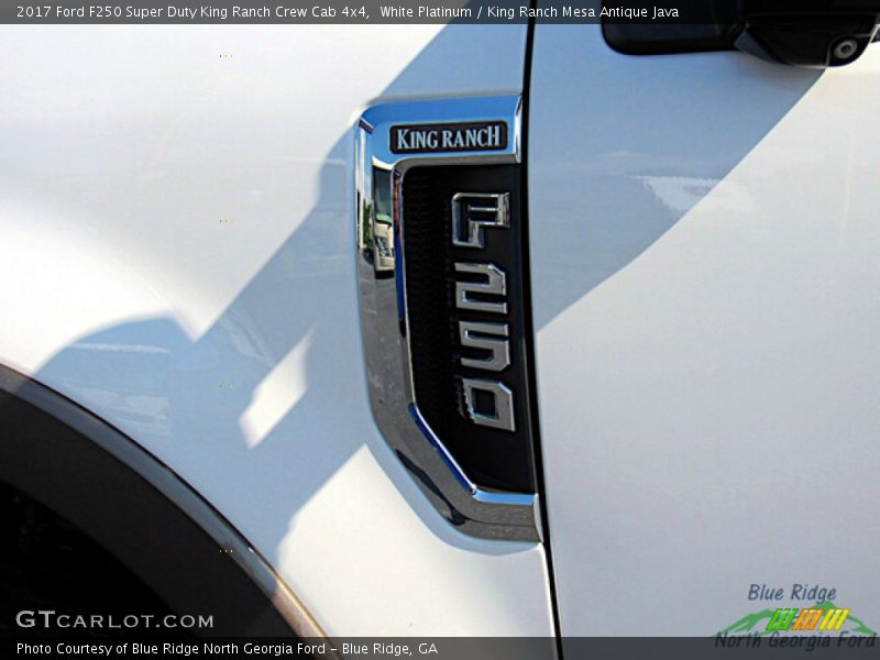 White Platinum / King Ranch Mesa Antique Java 2017 Ford F250 Super Duty King Ranch Crew Cab 4x4