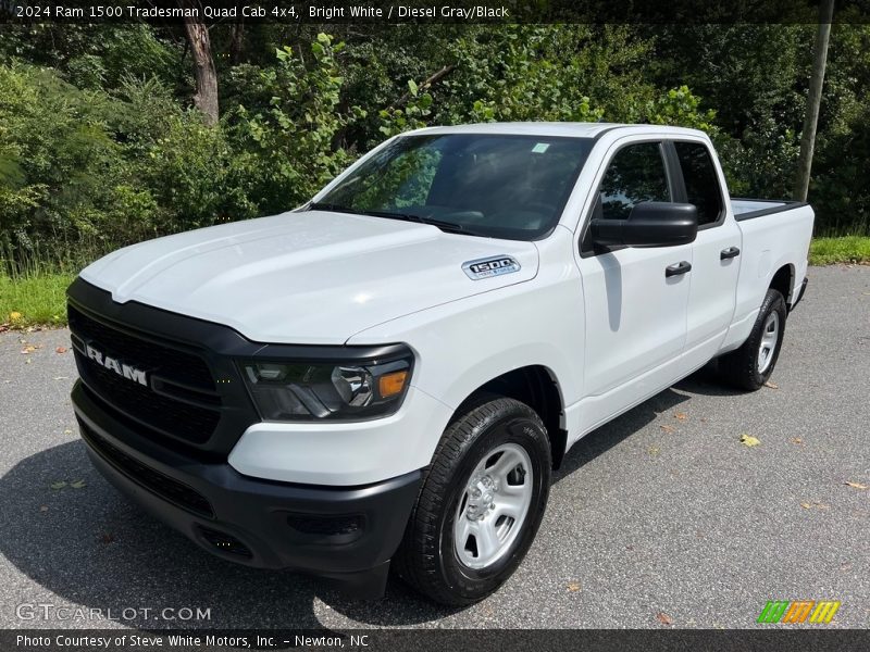Bright White / Diesel Gray/Black 2024 Ram 1500 Tradesman Quad Cab 4x4