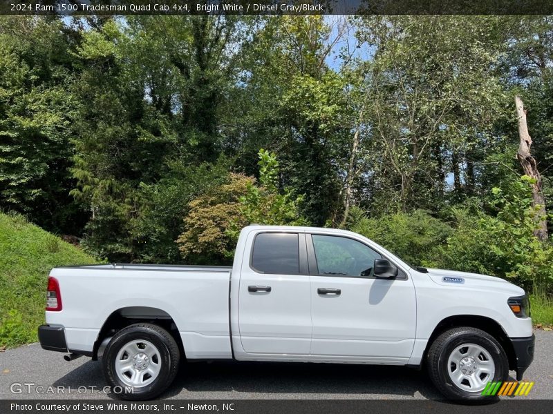 Bright White / Diesel Gray/Black 2024 Ram 1500 Tradesman Quad Cab 4x4