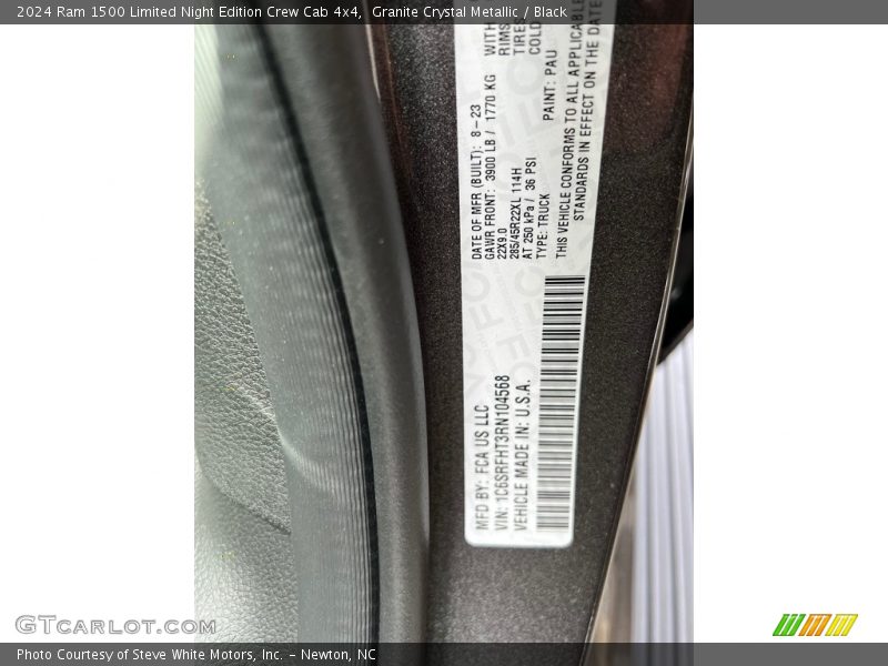 Granite Crystal Metallic / Black 2024 Ram 1500 Limited Night Edition Crew Cab 4x4