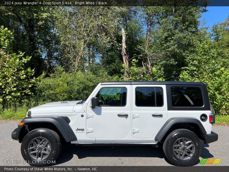 Bright White / Black 2024 Jeep Wrangler 4-Door Sport S 4x4