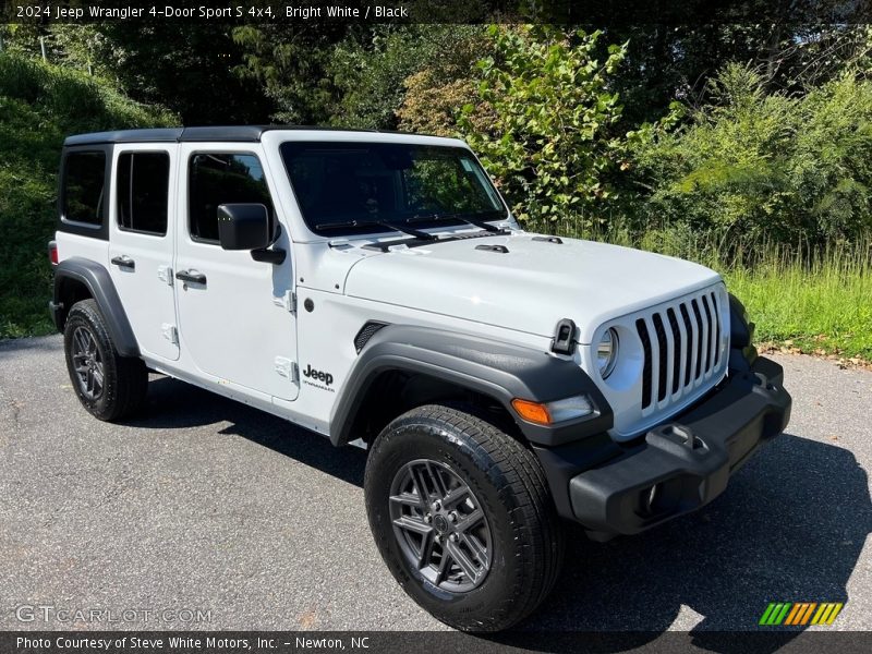 Bright White / Black 2024 Jeep Wrangler 4-Door Sport S 4x4