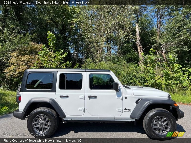 Bright White / Black 2024 Jeep Wrangler 4-Door Sport S 4x4