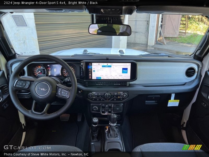 Bright White / Black 2024 Jeep Wrangler 4-Door Sport S 4x4