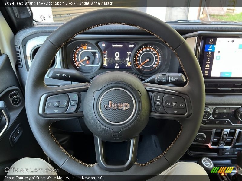 Bright White / Black 2024 Jeep Wrangler 4-Door Sport S 4x4
