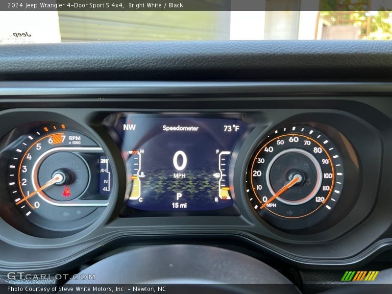 Bright White / Black 2024 Jeep Wrangler 4-Door Sport S 4x4