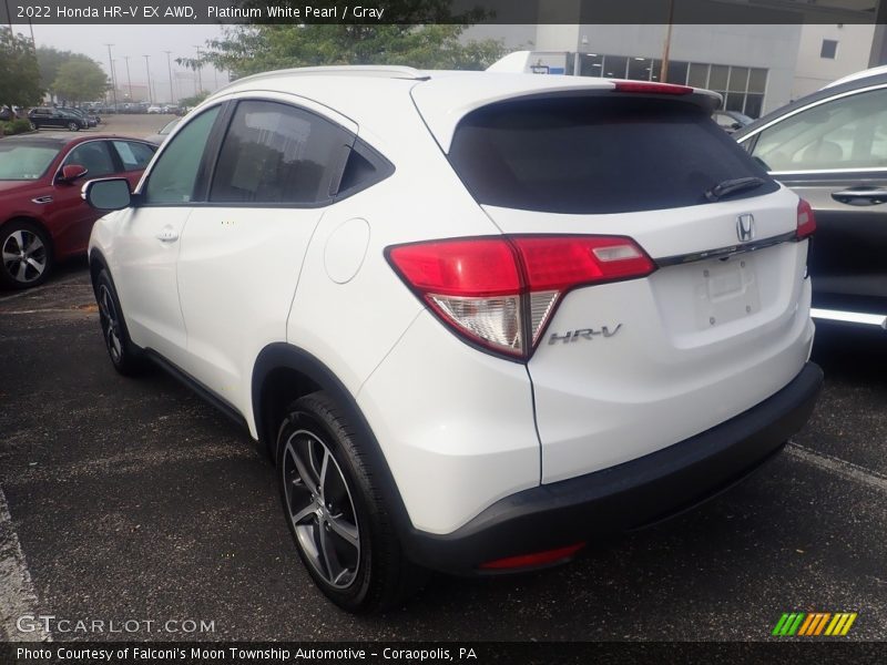 Platinum White Pearl / Gray 2022 Honda HR-V EX AWD