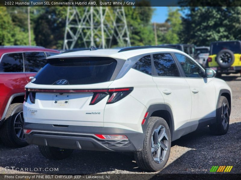 Quartz White / Gray 2022 Hyundai Tucson SEL Convienience Hybrid AWD