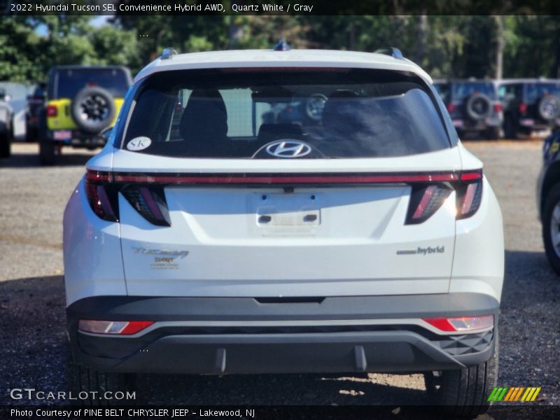 Quartz White / Gray 2022 Hyundai Tucson SEL Convienience Hybrid AWD