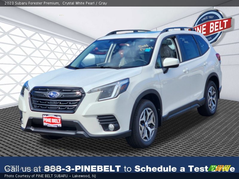Crystal White Pearl / Gray 2023 Subaru Forester Premium