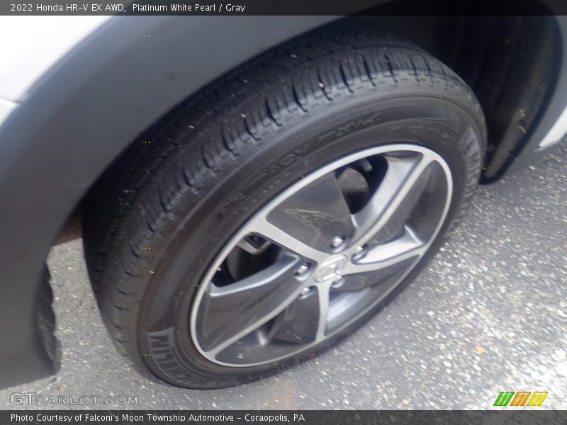 Platinum White Pearl / Gray 2022 Honda HR-V EX AWD