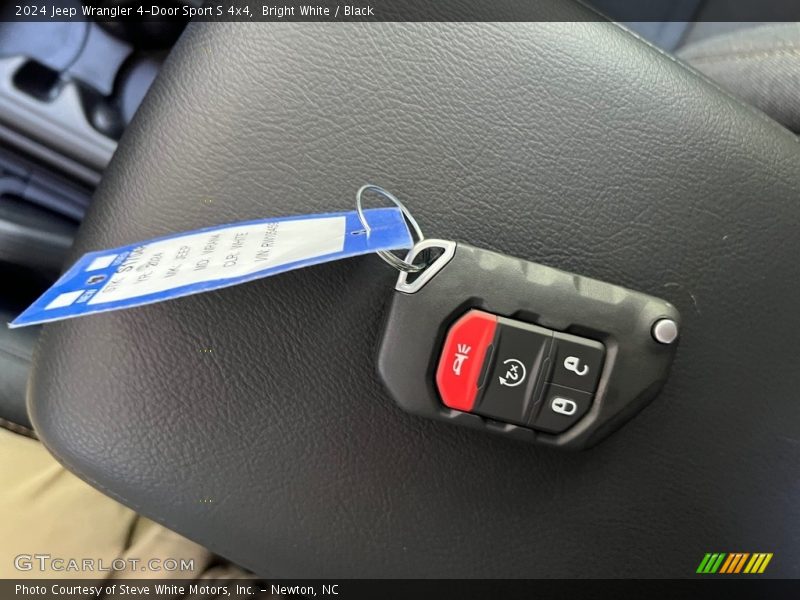 Bright White / Black 2024 Jeep Wrangler 4-Door Sport S 4x4