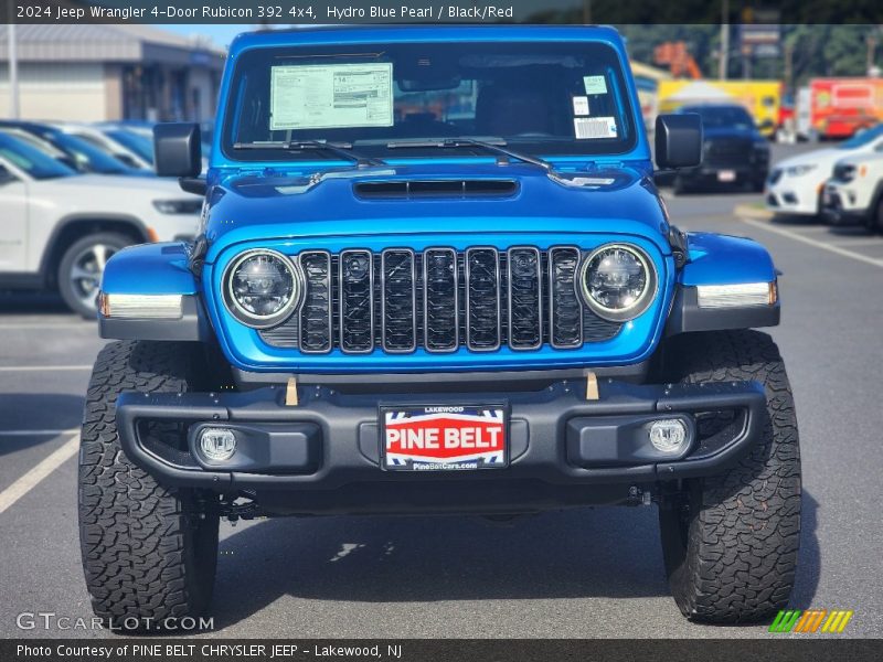 Hydro Blue Pearl / Black/Red 2024 Jeep Wrangler 4-Door Rubicon 392 4x4