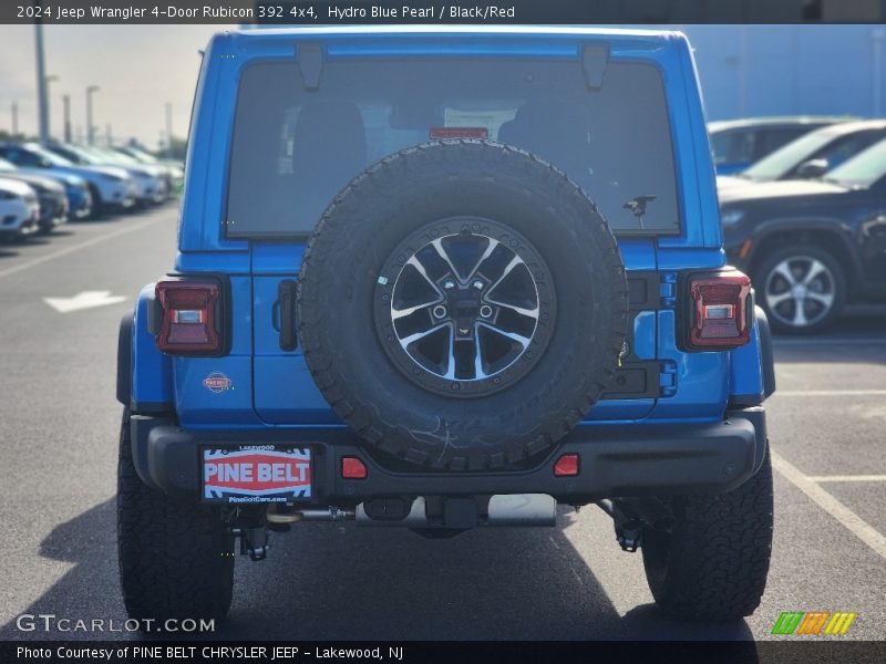 Hydro Blue Pearl / Black/Red 2024 Jeep Wrangler 4-Door Rubicon 392 4x4