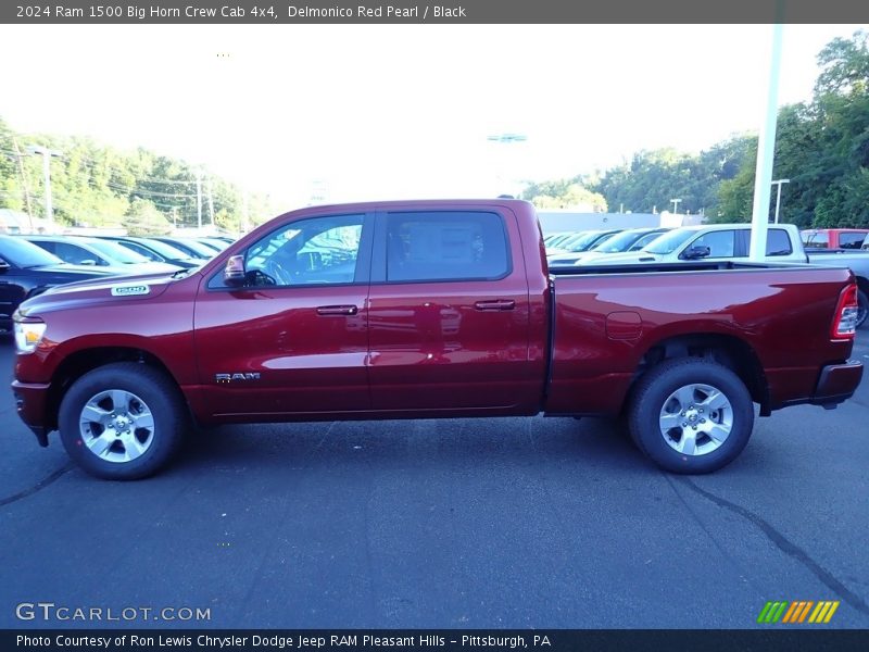 Delmonico Red Pearl / Black 2024 Ram 1500 Big Horn Crew Cab 4x4