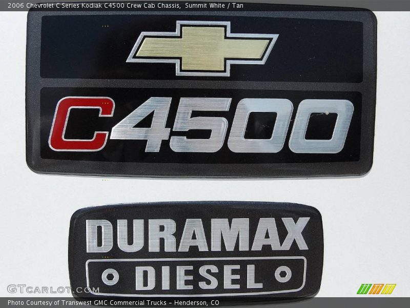 Summit White / Tan 2006 Chevrolet C Series Kodiak C4500 Crew Cab Chassis