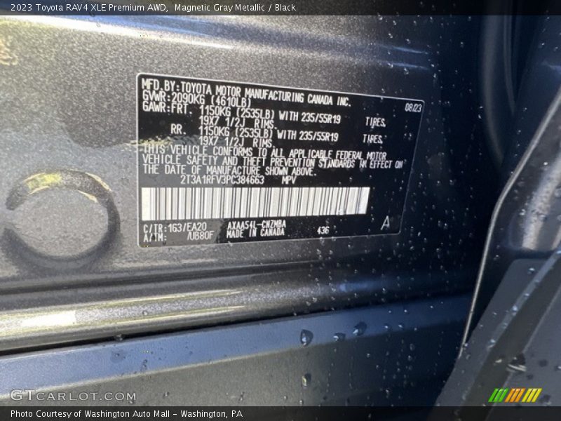 Magnetic Gray Metallic / Black 2023 Toyota RAV4 XLE Premium AWD