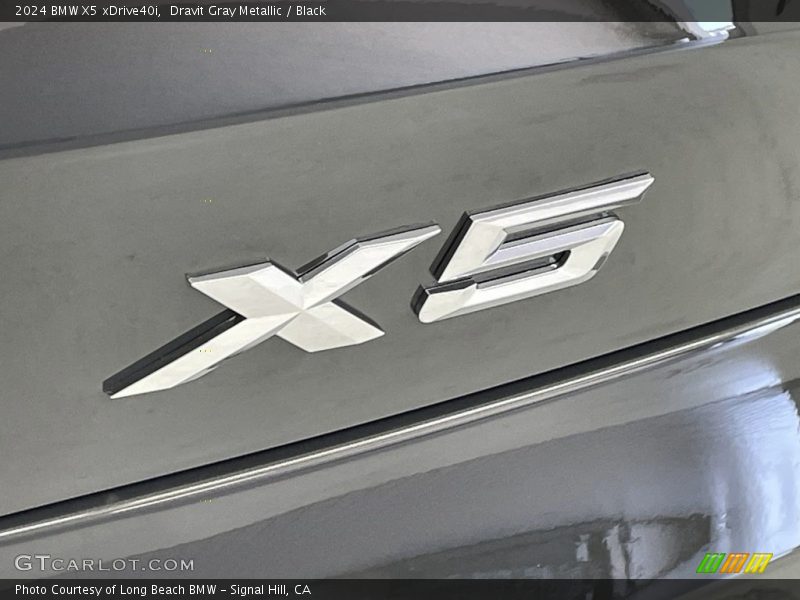 Dravit Gray Metallic / Black 2024 BMW X5 xDrive40i