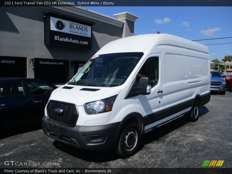 Oxford White / Ebony 2021 Ford Transit Van 250 HR Extended