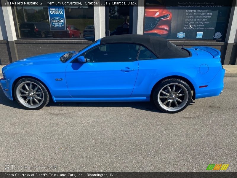 Grabber Blue / Charcoal Black 2014 Ford Mustang GT Premium Convertible